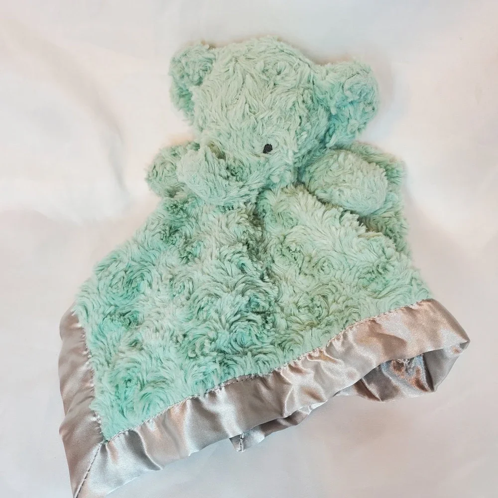 Cloud Island Teal Green Elephant‎ Lovey Plush Baby Security Blanket Target Minky